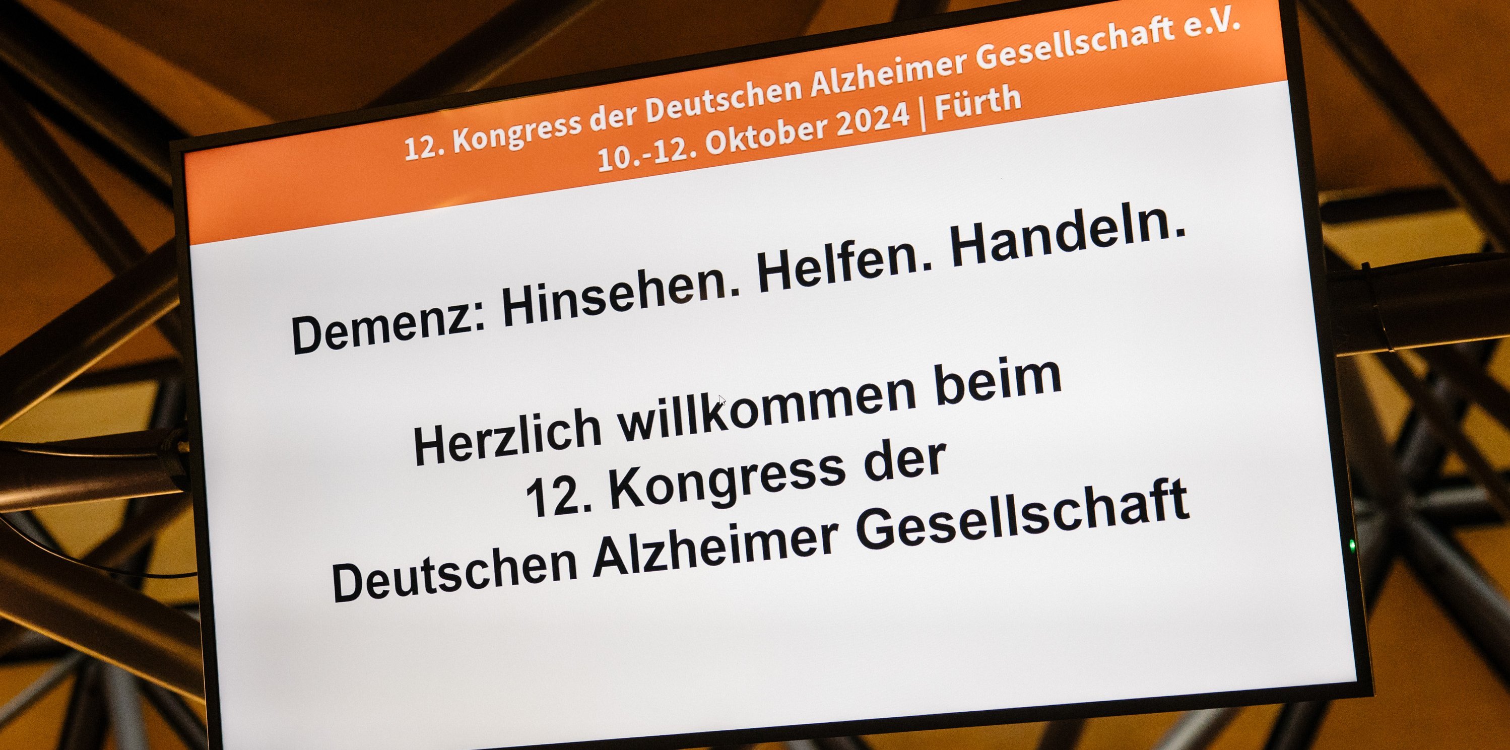 Willkommensscreen zum 12. Kongress © Thomas Langer Willkommensscreen zum 12. Kongress © Thomas Langer